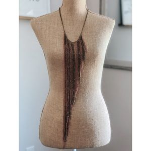 Artisan Beaded Cascading Boho Necklace